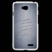 Coque LG L70 Les Folies Bleu Citation Oscar Wilde