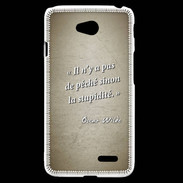 Coque LG L70 Pêché stupidité Sepia Citation Oscar Wilde