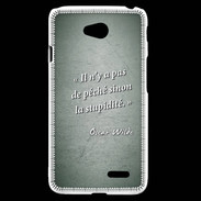 Coque LG L70 Pêché stupidité Vert Citation Oscar Wilde