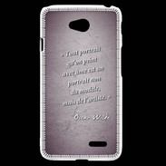 Coque LG L70 Portrait Ame Violet Citation Oscar Wilde