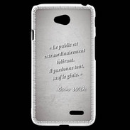 Coque LG L70 Public génie Gris Citation Oscar Wilde