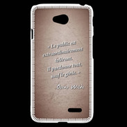 Coque LG L70 Public génie Rouge Citation Oscar Wilde