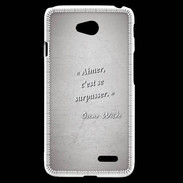 Coque LG L70 Aimer Gris Citation Oscar Wilde