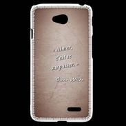 Coque LG L70 Aimer Rouge Citation Oscar Wilde