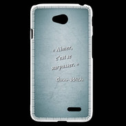 Coque LG L70 Aimer Turquoise Citation Oscar Wilde