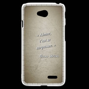 Coque LG L70 Aimer Sepia Citation Oscar Wilde