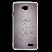 Coque LG L70 Aimer Violet Citation Oscar Wilde