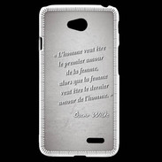 Coque LG L70 Homme veut Gris Citation Oscar Wilde