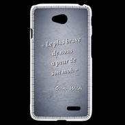 Coque LG L70 Brave Bleu Citation Oscar Wilde