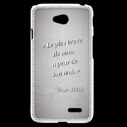 Coque LG L70 Brave Gris Citation Oscar Wilde