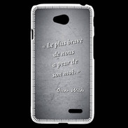 Coque LG L70 Brave Noir Citation Oscar Wilde