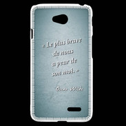 Coque LG L70 Brave Turquoise Citation Oscar Wilde