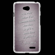 Coque LG L70 Vraie valeur Violet Citation Oscar Wilde