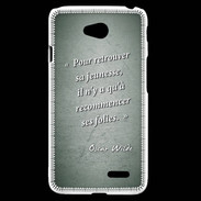 Coque LG L70 Jeuness folie Vert Citation Oscar Wilde
