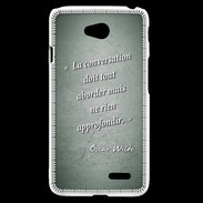 Coque LG L70 La conversation Vert Citation Oscar Wilde