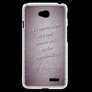 Coque LG L70 La conversation Violet Citation Oscar Wilde