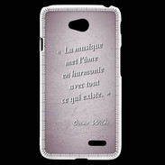 Coque LG L70 La musique Rose Citation Oscar Wilde
