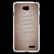 Coque LG L70 La musique Rouge Citation Oscar Wilde