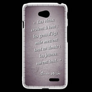 Coque LG L70 Les vieux Violet Citation Oscar Wilde