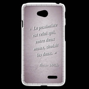 Coque LG L70 Pessimiste Rose Citation Oscar Wilde