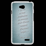 Coque LG L70 Quart d'heure Turquoise Citation Oscar Wilde