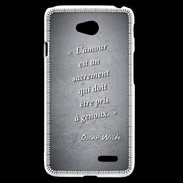 Coque LG L70 Sacrement amour Noir Citation Oscar Wilde