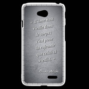 Coque LG L70 Ame nait Noir Citation Oscar Wilde