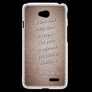 Coque LG L70 Ame nait Rouge Citation Oscar Wilde