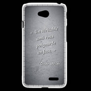 Coque LG L70 Ami poignardée Noir Citation Oscar Wilde