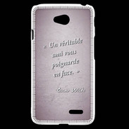 Coque LG L70 Ami poignardée Rose Citation Oscar Wilde