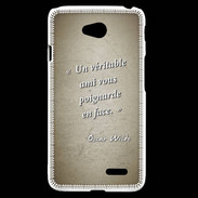 Coque LG L70 Ami poignardée Sepia Citation Oscar Wilde