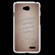 Coque LG L70 Ami poignardée Rouge Citation Oscar Wilde