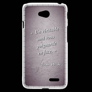 Coque LG L70 Ami poignardée Violet Citation Oscar Wilde