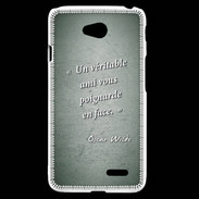 Coque LG L70 Ami poignardée Vert Citation Oscar Wilde