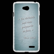 Coque LG L70 Ami poignardée Turquoise Citation Oscar Wilde