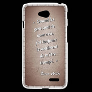 Coque LG L70 Avis gens Rouge Citation Oscar Wilde