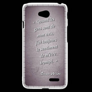 Coque LG L70 Avis gens violet Citation Oscar Wilde