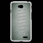 Coque LG L70 Avis gens Vert Citation Oscar Wilde