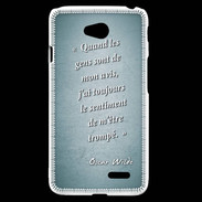 Coque LG L70 Avis gens Turquoise Citation Oscar Wilde