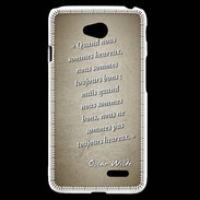 Coque LG L70 Bons heureux Sepia Citation Oscar Wilde