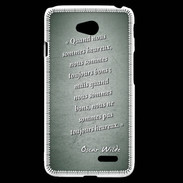 Coque LG L70 Bons heureux Vert Citation Oscar Wilde