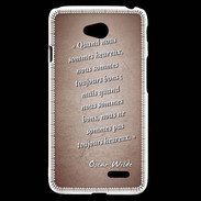 Coque LG L70 Bons heureux Rouge Citation Oscar Wilde