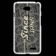 Coque LG L70 Since crane gris 1988