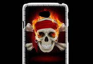Coque LG L70 Tête de mort en flamme 5