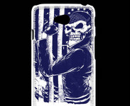 Coque LG L70 Tête de mort Biker USA