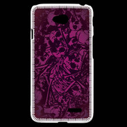 Coque LG L70 Skull and bones Rose