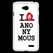 Coque LG L70 I love anonymous