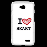 Coque LG L70 I love Heart