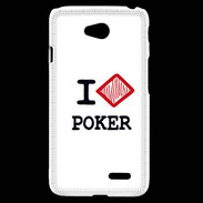 Coque LG L70 I love Poker Diamond