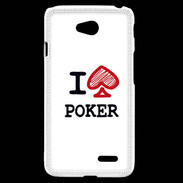 Coque LG L70 I love Poker Spade